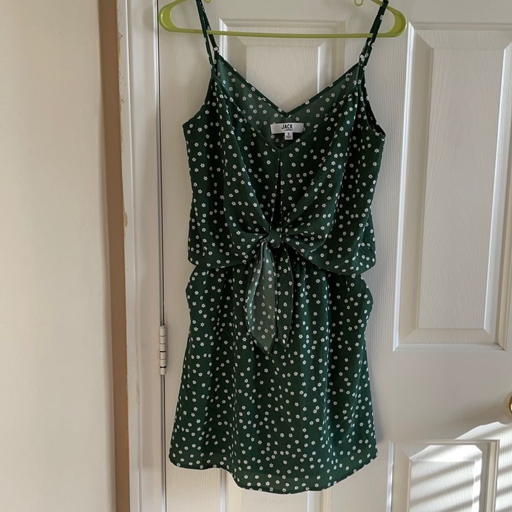 Jack by BB Dakota Dark Green/w pockets short Dress